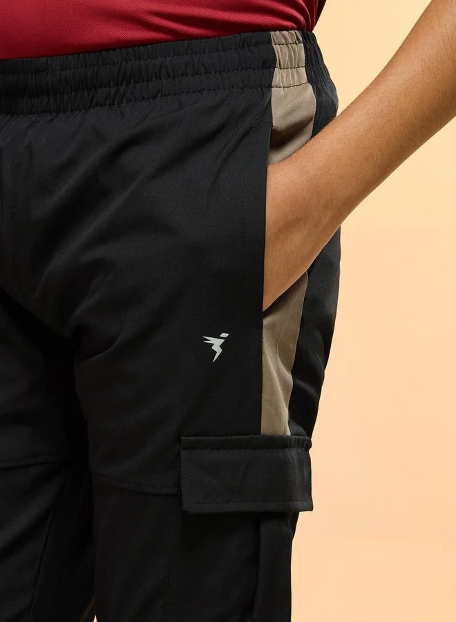 Technosport Boys Straight Fit Cargo Trackpants with TS FLEXI